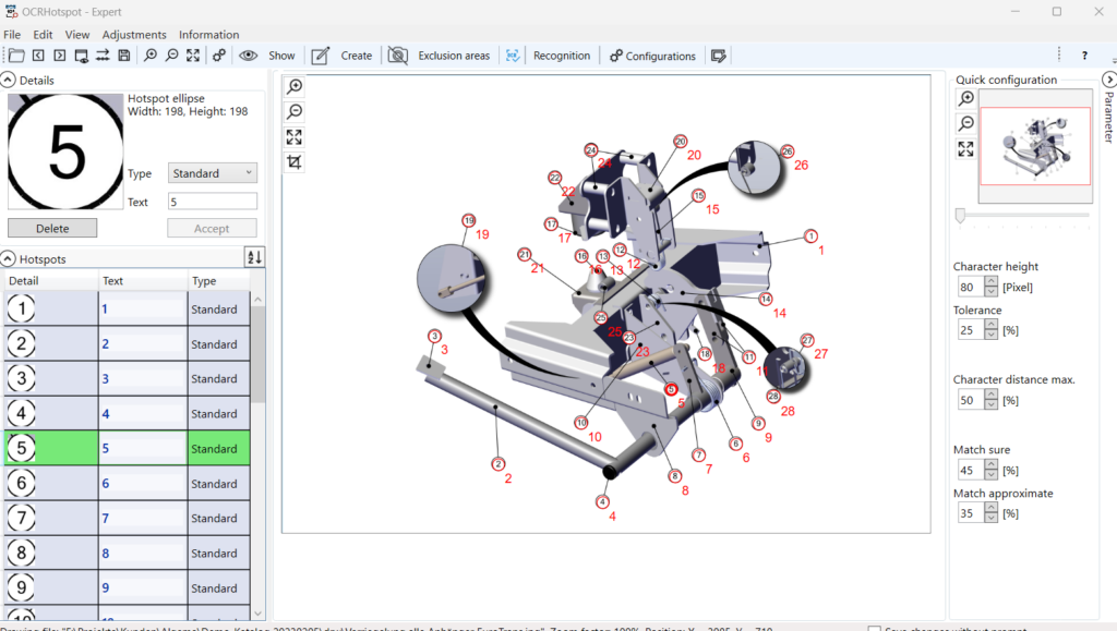 OCRHotspot Desktopanwendung SpareParts365